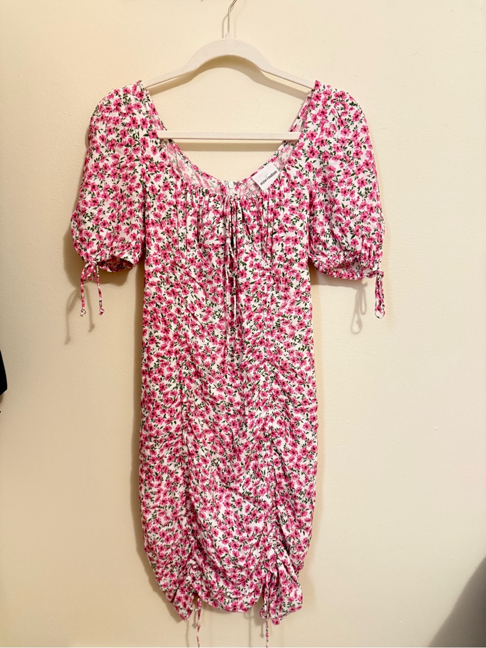 Skylar + Madison Pink and White Floral Midi Dress